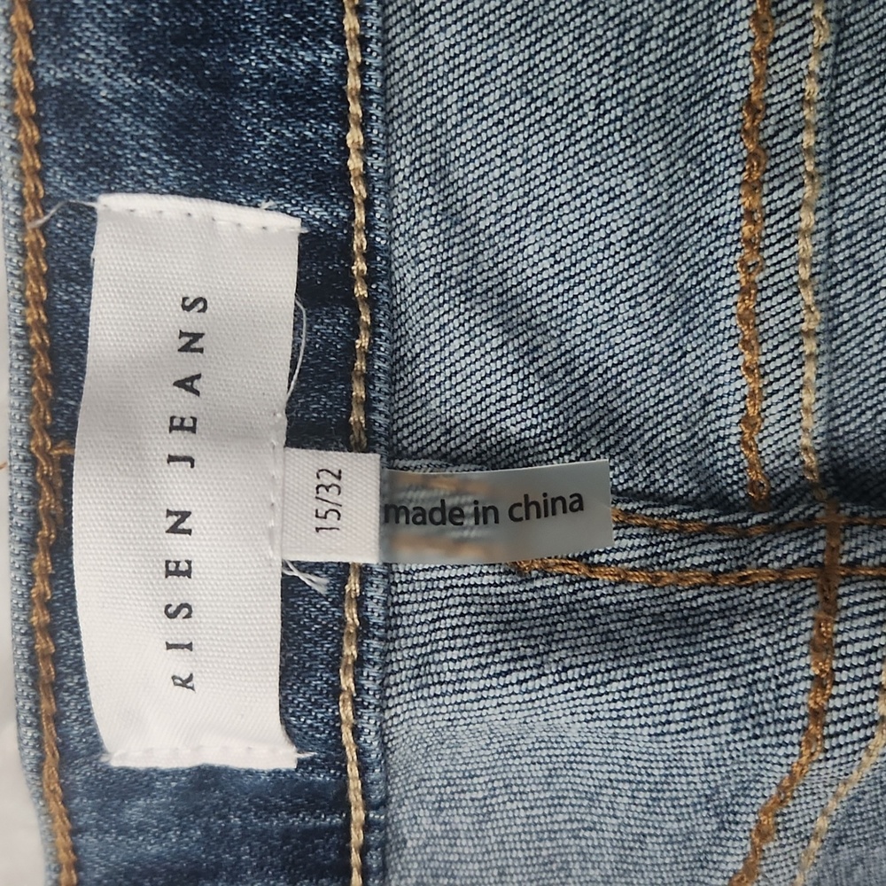 Risen Girlfriend High Rise Distressed Jeans Juniors Size 15 Womens Size … - Picture 11 of 12